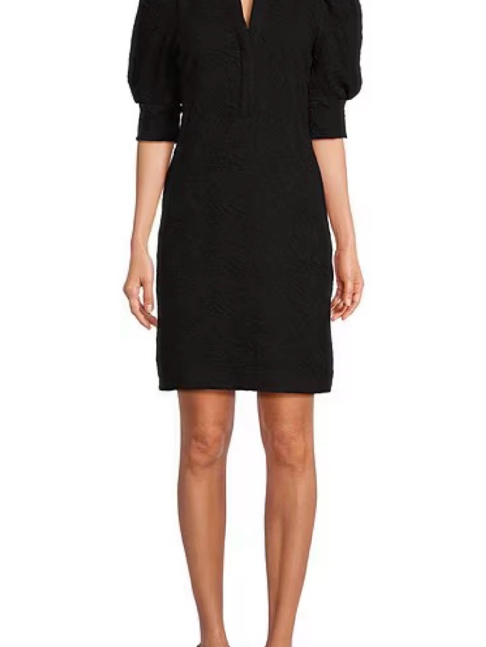 Lilly Pulitzer Elsey Black Elbow Sleeve Dress
